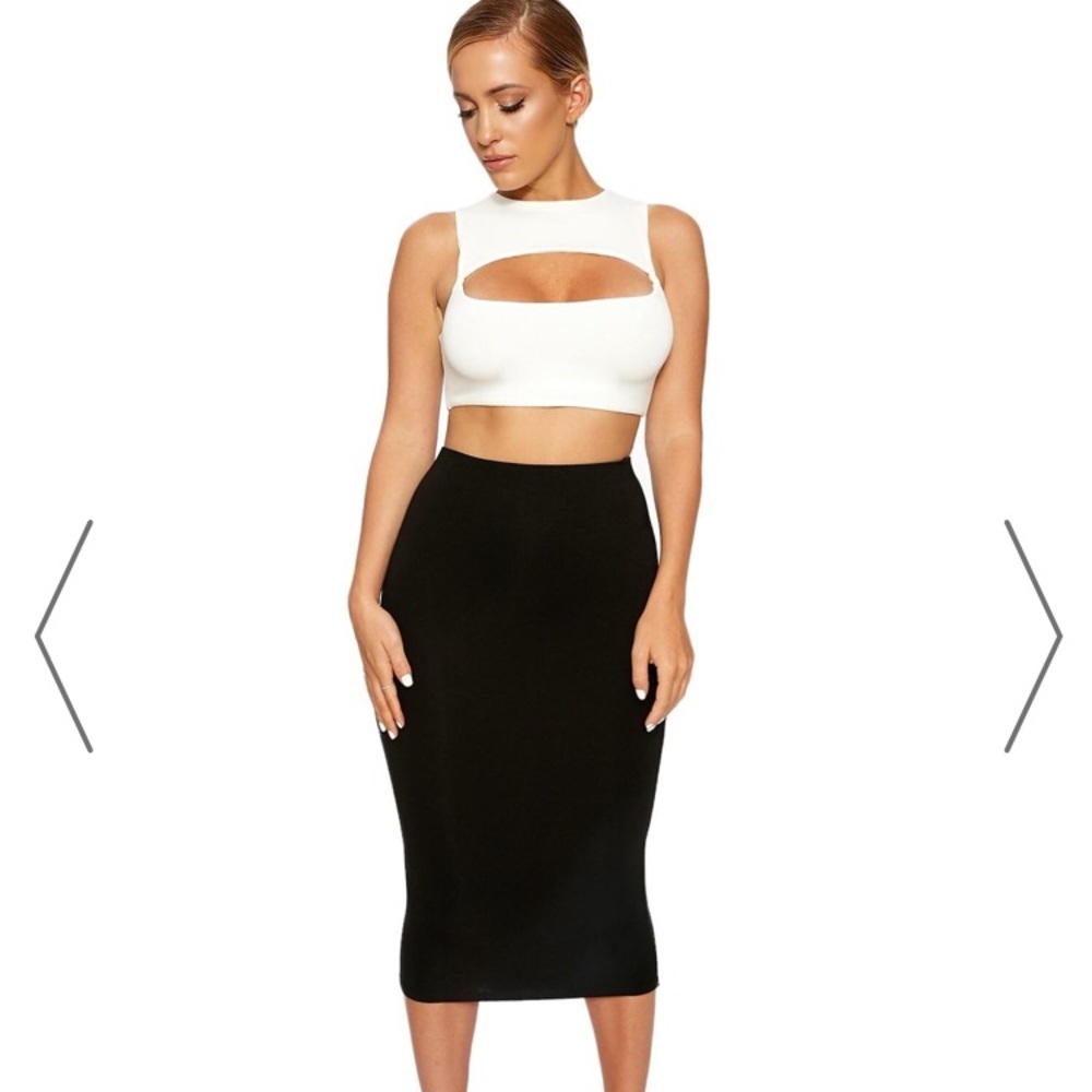 Naked Wardrobe Midi skirt